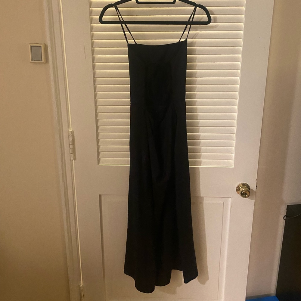 Black Linen Reformation Dress